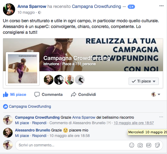 Recensione corso crowdfunding